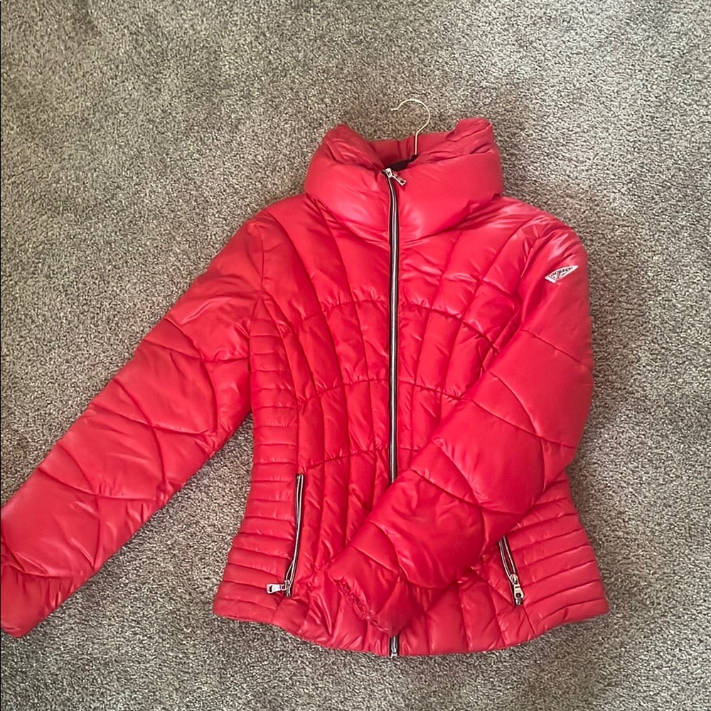 Women's Red Quilted Jacket